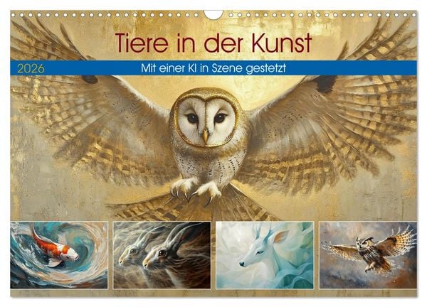Produktbild: Tiere in der Kunst (Wandkalender 2026 DIN A3 quer), CALVENDO Monatskalender