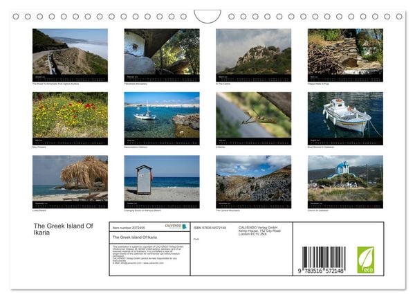 Produktbild: The Greek Island Of Ikaria (Wall Calendar 2026 DIN A4 landscape), CALVENDO 12 Month Wall Calendar