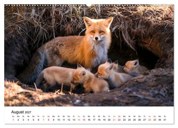 Produktbild: F&uuml;chse - Wanderer durch Moos und Farn (Wandkalender 2027 DIN A2 quer), CALVENDO Monatskalender