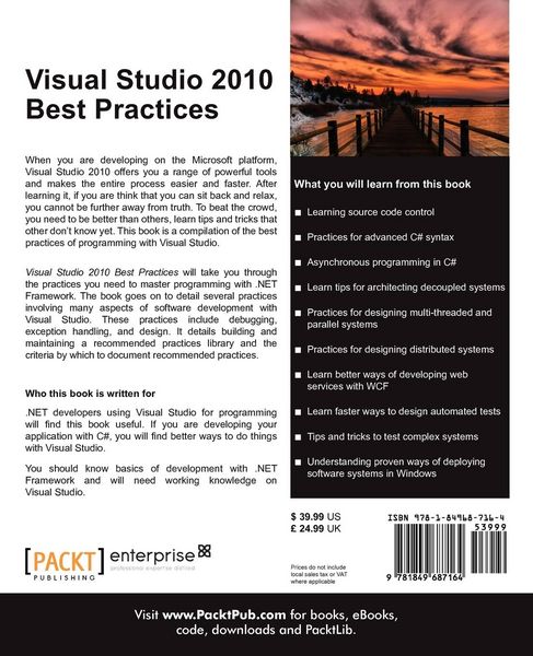 Produktbild: Visual Studio 2010 Best Practices