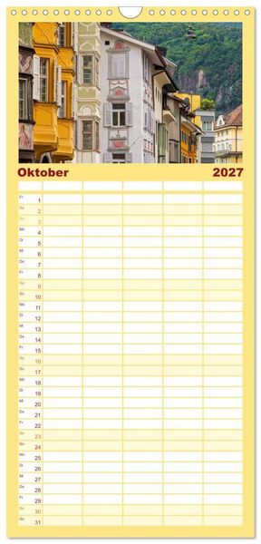 Produktbild: Familienplaner 2027 - S&uuml;dtirol - Von Meran bis zum Pragser Wildsee mit 5 Spalten (Wandkalender, 21 x 45 cm) CALVENDO
