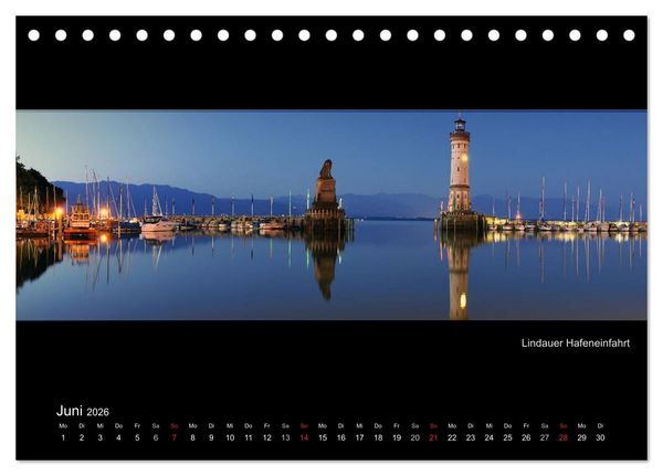 Produktbild: Panoramen vom Bodensee (Tischkalender 2026 DIN A5 quer), CALVENDO Monatskalender
