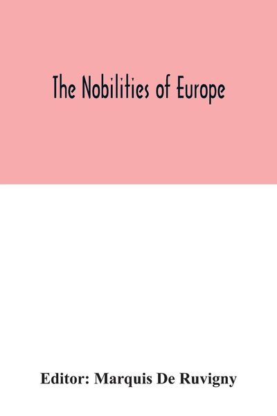 Produktbild: The nobilities of Europe