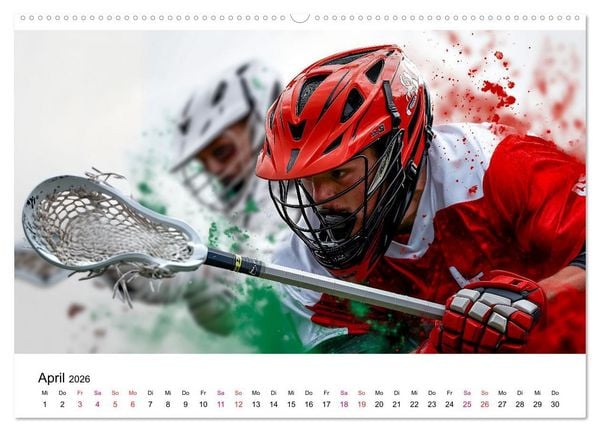 Produktbild: Lacrosse cool (hochwertiger Premium Wandkalender 2026 DIN A2 quer), Kunstdruck in Hochglanz