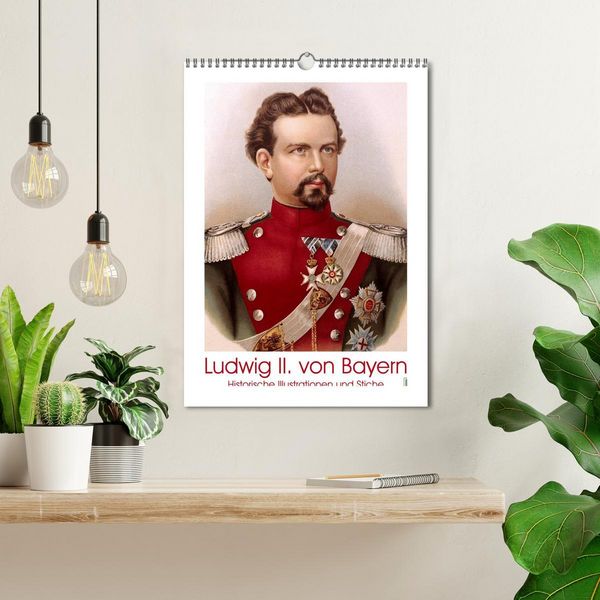 Produktbild: Ludwig II. von Bayern: Historische Illustrationen und Stiche (Wandkalender 2026 DIN A3 hoch), CALVENDO Monatskalender