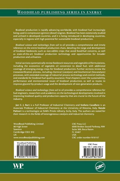 Produktbild: Biodiesel Science and Technology