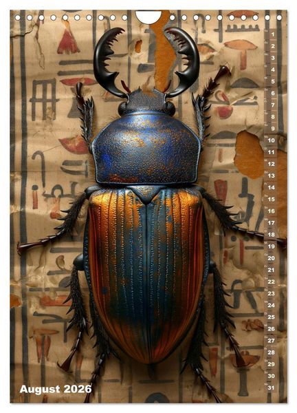 Produktbild: &Auml;gyptische Algorithmen - K&uuml;nstliche Intelligenz trifft auf das alte &Auml;gypten (Wandkalender 2026 DIN A4 hoch), CALVENDO Monatskalender
