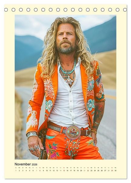 Produktbild: Ungez&auml;hmte Freiheit. Coole Jungs im Boho-Stil (Tischkalender 2026 DIN A5 hoch), CALVENDO Monatskalender