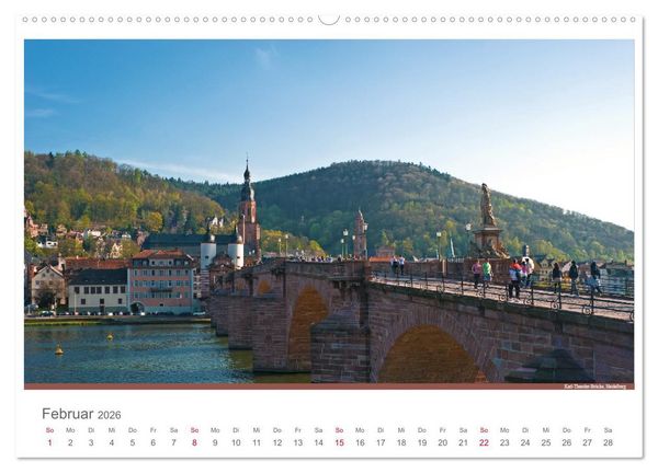 Produktbild: Der Neckar - Unterwegs in Deutschland (Wandkalender 2026 DIN A2 quer), CALVENDO Monatskalender