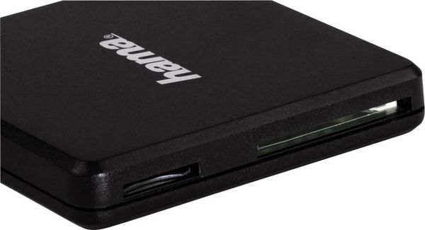 Hama 124022 Externer Speicherkartenleser USB 3.2 Gen 1 (USB 3.0) Schwarz