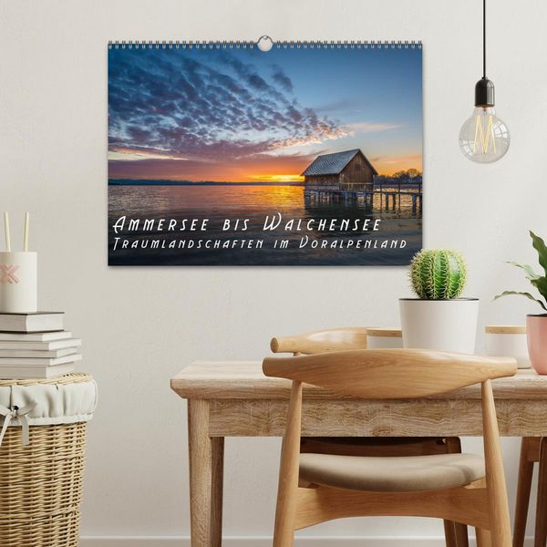 Produktbild: Ammersee bis Walchensee - Traumlandschaften im Voralpenland (Wandkalender 2026 DIN A3 quer), CALVENDO Monatskalender