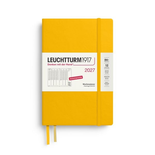 Produktbild: Wochenplaner Paperback (B6+) 2027, Sunflower, Deutsch