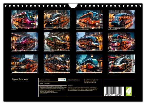 Produktbild: Busse Fantasien (Wandkalender 2026 DIN A4 quer), CALVENDO Monatskalender