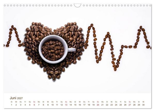 Produktbild: I Love Coffee - Dein Kaffeekalender f&uuml;r Geniesser des schwarzen Goldes (Wandkalender 2027 DIN A3 quer), CALVENDO Monatskalender
