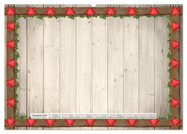 Produktbild: Bastelkalender Nostalgie-Rahmen 2026 (hochwertiger Premium Wandkalender 2026 DIN A2 quer), Kunstdruck in Hochglanz