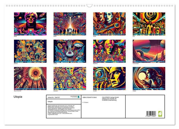 Produktbild: Utopia (Wandkalender 2026 DIN A2 quer), CALVENDO Monatskalender