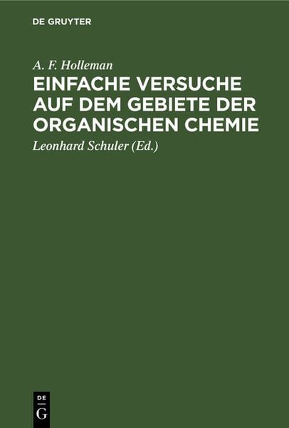 Produktbild: Einfache Versuche auf dem Gebiete der organischen Chemie
