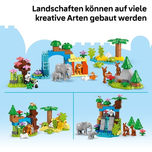 LEGO DUPLO Town Wildtier-Familien 3-in-1-Set, Lernspielzeug 10446