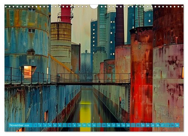 Produktbild: Zeitzeugen der Industrie: Symbol und Verg&auml;nglichkeit (Wandkalender 2026 DIN A3 quer), CALVENDO Monatskalender