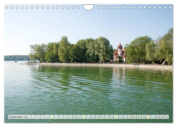 Produktbild: Vom Schiff aus gesehen - Mit dem Dampfer auf dem Ammersee (Wandkalender 2026 DIN A4 quer), CALVENDO Monatskalender