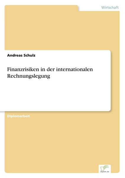 Produktbild: Finanzrisiken in der internationalen Rechnungslegung
