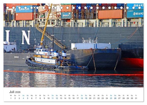 Produktbild: Gro&szlig;e und kleine Schiffe im Seehafen Seattle (Tischkalender 2026 DIN A5 quer), CALVENDO Monatskalender
