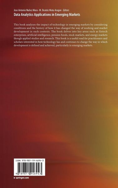 Produktbild: Data Analytics Applications in Emerging Markets