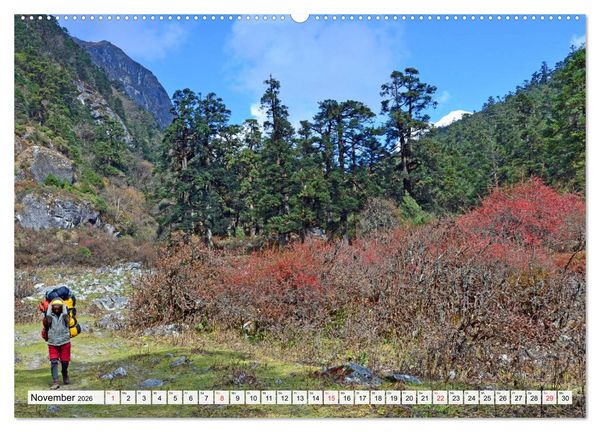 Produktbild: NEPAL, die Umrundung des Manaslu (Wandkalender 2026 DIN A2 quer), CALVENDO Monatskalender