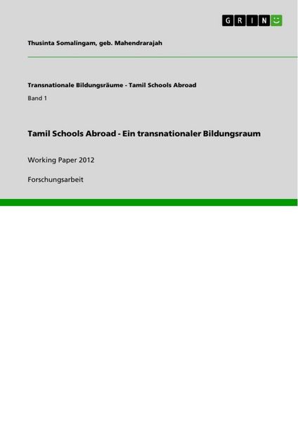 Produktbild: Tamil Schools Abroad - Ein transnationaler Bildungsraum