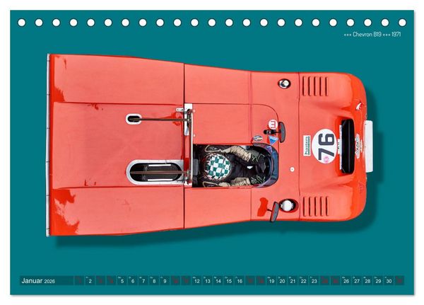 Produktbild: Legenden des Rennsports Historic Sports Cars 1960-1975 (Tischkalender 2026 DIN A5 quer), CALVENDO Monatskalender