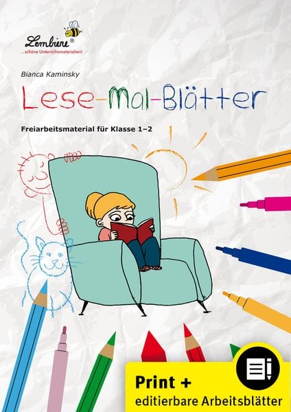 Lese-Mal-Blätter, Set von Bianca Kaminsky, Lernbiene, 978-3-86998-675-3