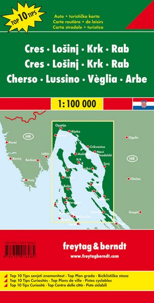 Produktbild: freytag & berndt Stra&szlig;enkarte Cres - Lo&scaron;inj - Krk - Rab 1:100.000