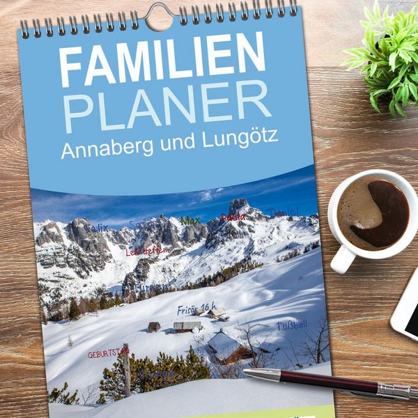 Produktbild: Familienplaner 2026 - Annaberg und Lung&ouml;tz mit 5 Spalten (Wandkalender, 21 x 45 cm) CALVENDO