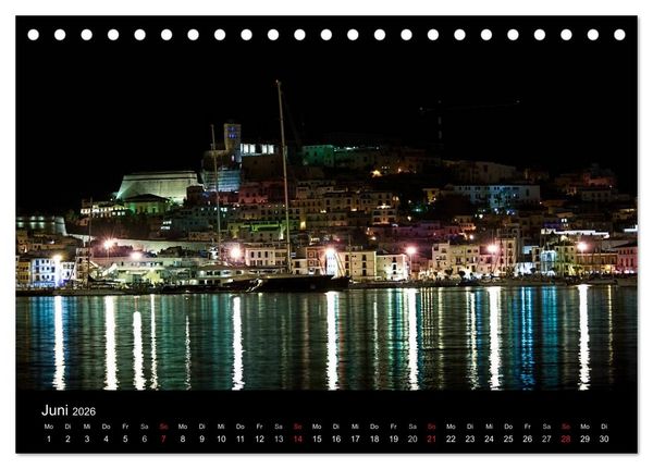 Produktbild: Ibiza by night (Tischkalender 2026 DIN A5 quer), CALVENDO Monatskalender