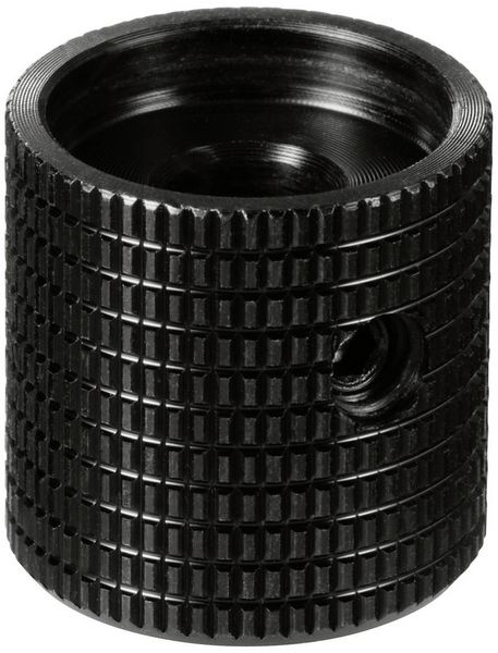 Produktbild: TRU COMPONENTS TC-11613844 Drehknopf mit Knopfmarkierung Schwarz (&Oslash; x H) 17 mm x 17 mm Aluminium 1 St.