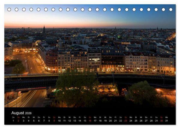 Produktbild: Die Blaue Stunde in Berlin (Tischkalender 2026 DIN A5 quer), CALVENDO Monatskalender