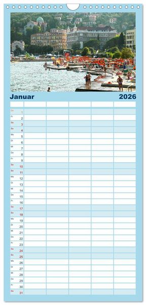 Produktbild: Familienplaner 2026 - Tr&auml;umen von Istrien mit 5 Spalten (Wandkalender, 21 x 45 cm) CALVENDO