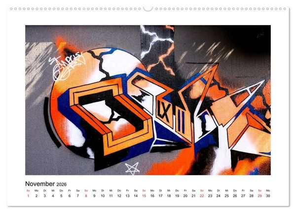 Produktbild: Streetart for home Michael Jaster (hochwertiger Premium Wandkalender 2026 DIN A2 quer), Kunstdruck in Hochglanz