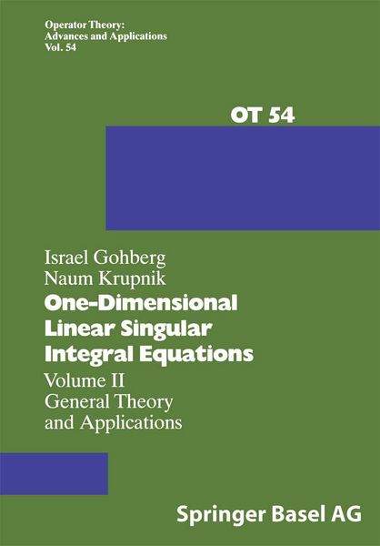 Produktbild: One-Dimensional Linear Singular Integral Equations
