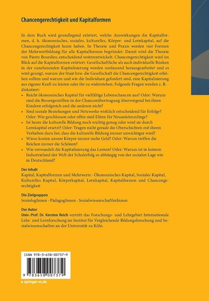 Produktbild: Chancengerechtigkeit und Kapitalformen