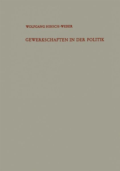 Produktbild: Gewerkschaften in der Politik