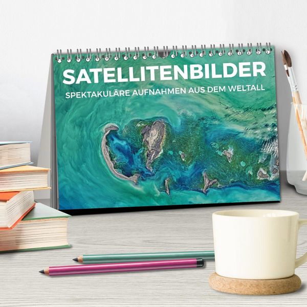 Produktbild: Satellitenbilder - Spektakul&auml;re Aufnahmen aus dem Weltall (Tischkalender 2026 DIN A5 quer), CALVENDO Monatskalender