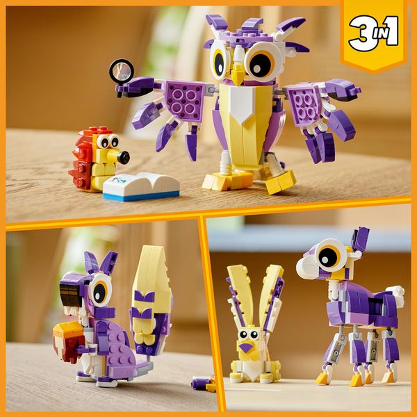 LEGO Creator 31125 Wald-Fabelwesen 3-in-1 Set mit Tierfiguren zum Bauen