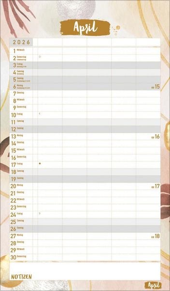 Produktbild: Familienplaner Metallic Glam 2026
