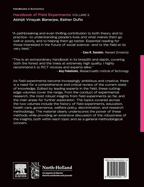 Produktbild: Handbook of Field Experiments