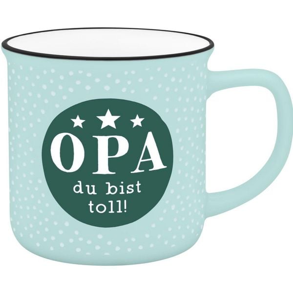 Produktbild: Becher in Emailloptik "Opa du bist toll!"