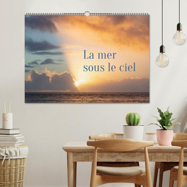 Produktbild: La mer sous le ciel (Calendrier mural 2026 DIN A2 vertical), CALVENDO calendrier mensuel
