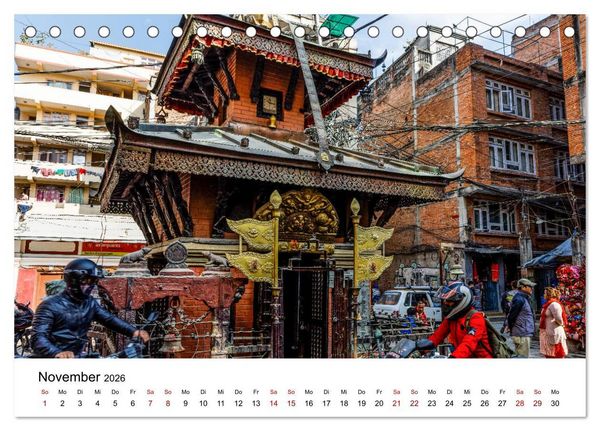 Produktbild: Impressionen aus Kathmandu (Tischkalender 2026 DIN A5 quer), CALVENDO Monatskalender