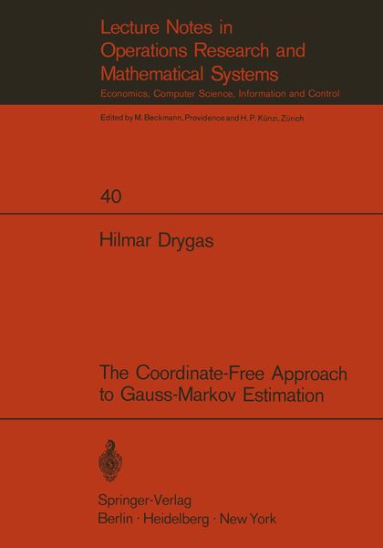 Produktbild: The Coordinate-Free Approach to Gauss-Markov Estimation