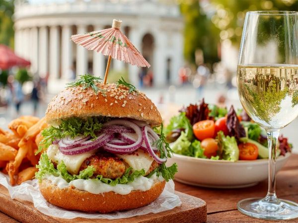 Produktbild: CALVENDO Puzzle Absolut genial - ein Aubergine-Hamburger | 1000 Teile Lege-Gr&ouml;&szlig;e 64x48cm Foto-Puzzle f&uuml;r gl&uuml;ckliche Stunden